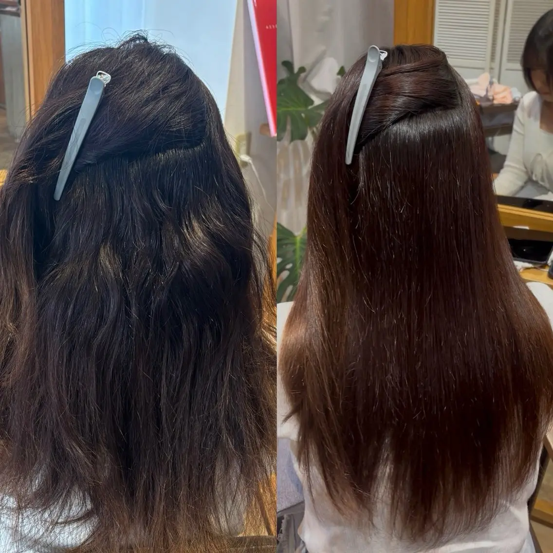 ロング カット 縮毛矯正 トリートメント RINNO🌷透明感 カラー/髪質改善のヘアスタイル