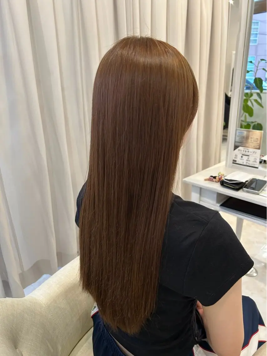 ロング カラー 大谷 真央のヘアスタイル