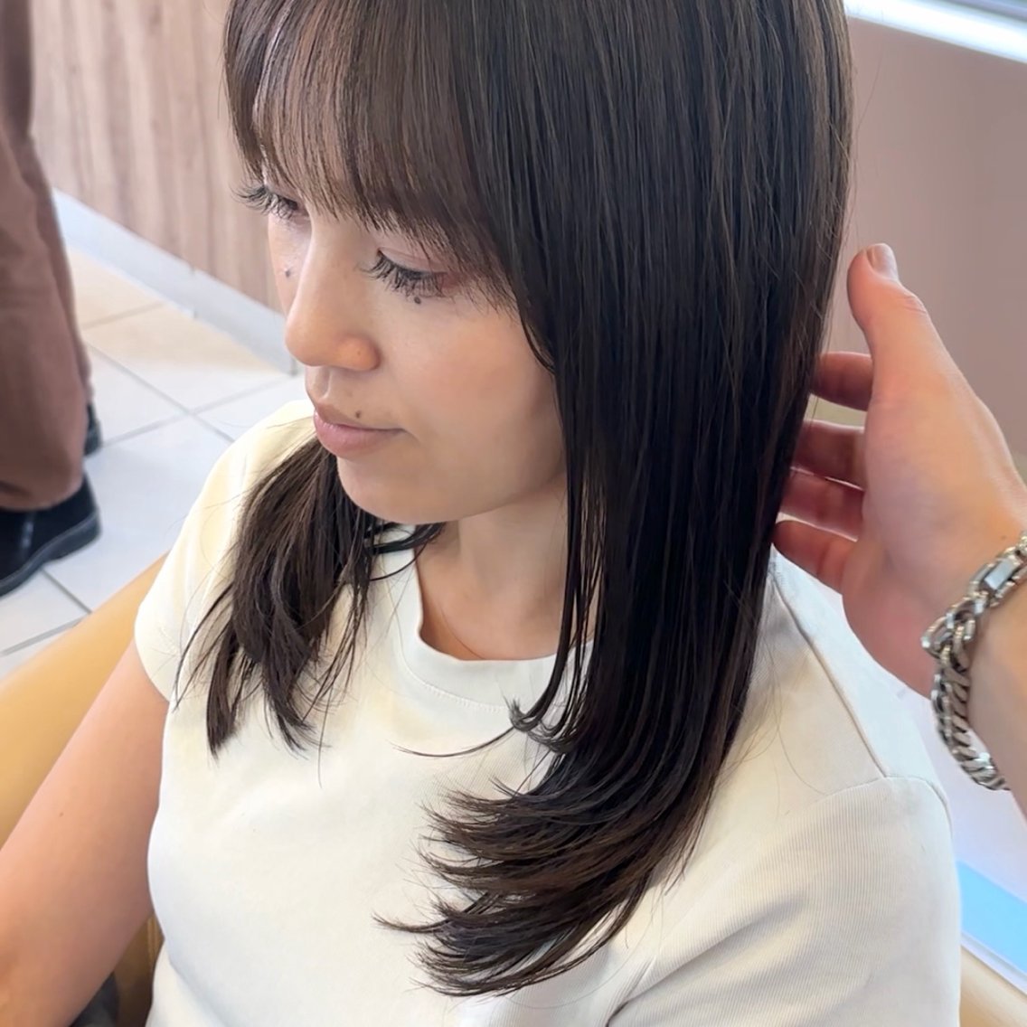 セミロング カット ヘアカラー レイヤーカット 登美ヶ丘/ Yutaのヘアスタイル