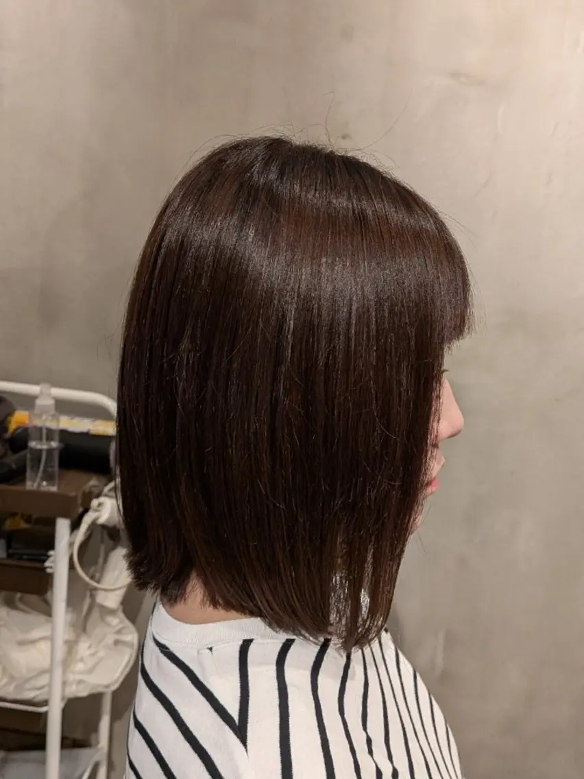 ミディアム カラー 髪質改善 カット ヘアカラー トリートメント 土屋 夕貴のヘアスタイル