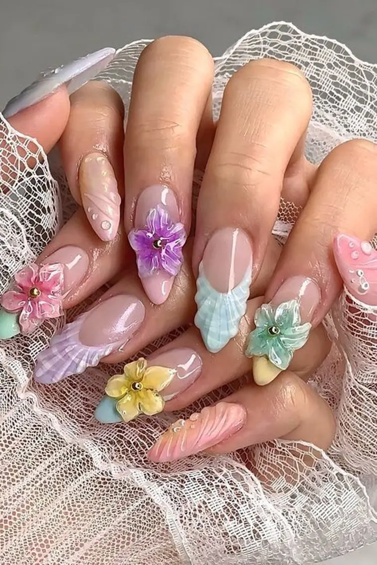 ネイル アートネイル ジェルネイル 韓国ネイル ニュアンスネイル 夏ネイル ハンドネイル Umee Nailのネイルデザイン