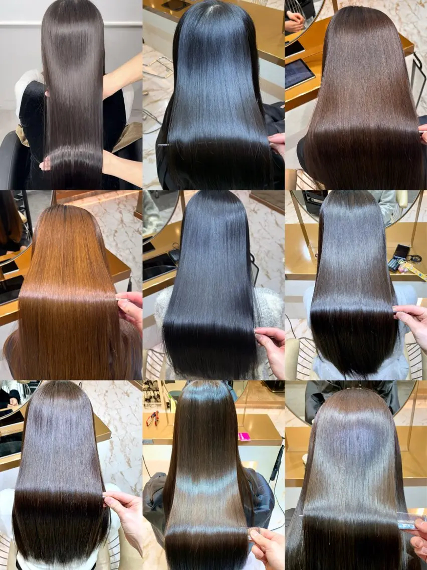 セミロング カラー パーマ カット 縮毛矯正 トリートメント ✨美髪矯正×髪質改善 🍎カイト🍎渋谷のヘアスタイル