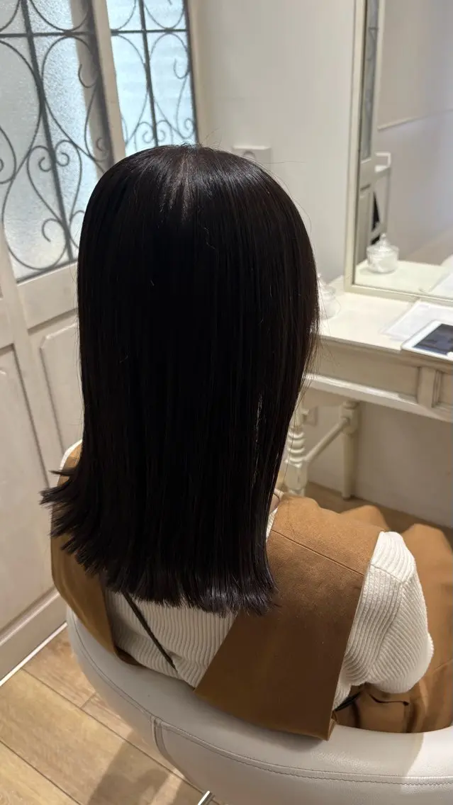 セミロング カラー カット ヘアカラー トリートメント 似合わせ 顔周りYUUGAのヘアスタイル