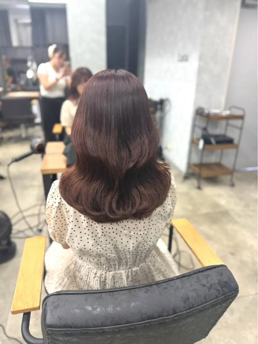 セミロング ヘアカラー トリートメント Lutia新宿 なおのヘアスタイル