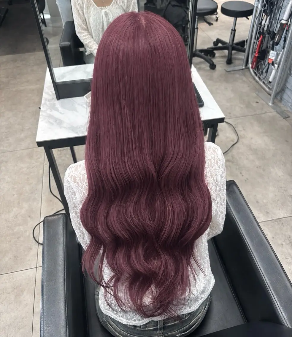 ロング カラー ブリーチ ブリーチなしカラー ヘアカラー GiseL 美優のヘアスタイル