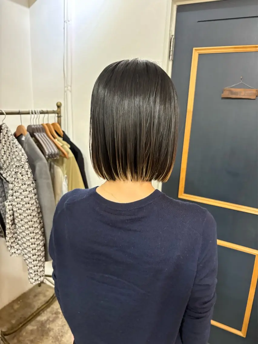 ミディアム カット ヘアカラー トリートメント takada kohのヘアスタイル
