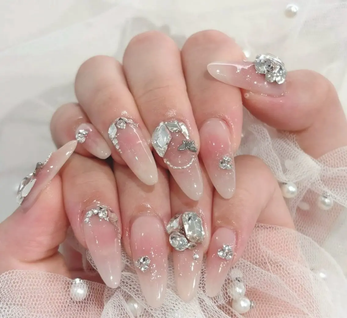 ネイル アートネイル フラワーネイル フレンチネイル ジェルネイル グラデーション ハンドネイル Ryu Nail NekoChanのネイルデザイン