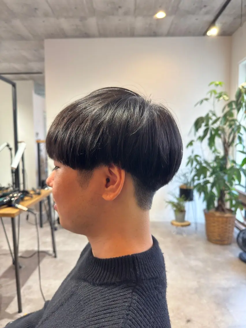 メンズ マッシュ ツーブロック 刈り上げ 池田 よしあのヘアスタイル