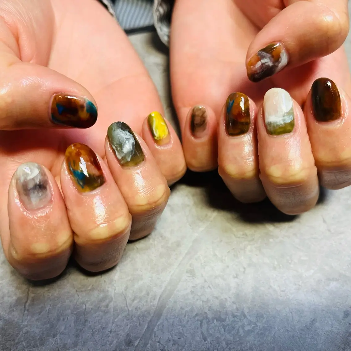ネイル ニュアンスネイル ハンドネイル ハンドケア ベテランネイル cnc nailのネイルデザイン