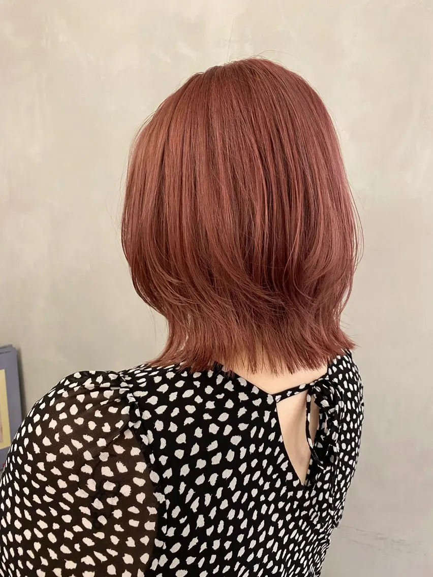 ミディアム カット ヘアカラー トリートメント 新宿🫧ボブ 特化🐕Amiのヘアスタイル
