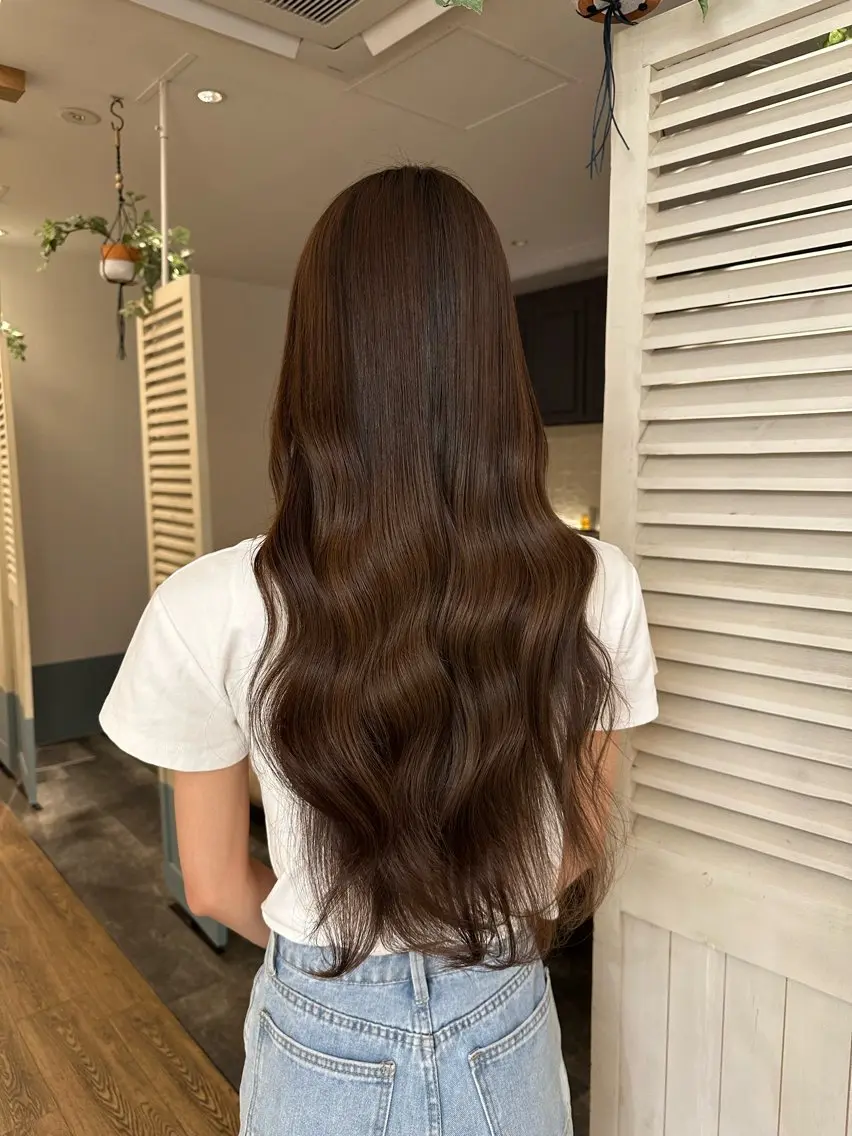 ロング カラー ヘアカラー トリートメント 安丸 結夏のヘアスタイル