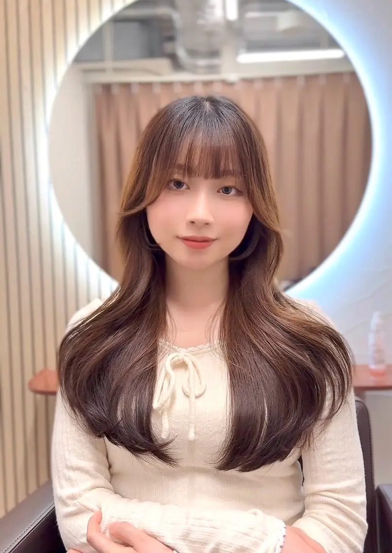 ロング カット WATARU/ 韓国風巻き髪のヘアスタイル