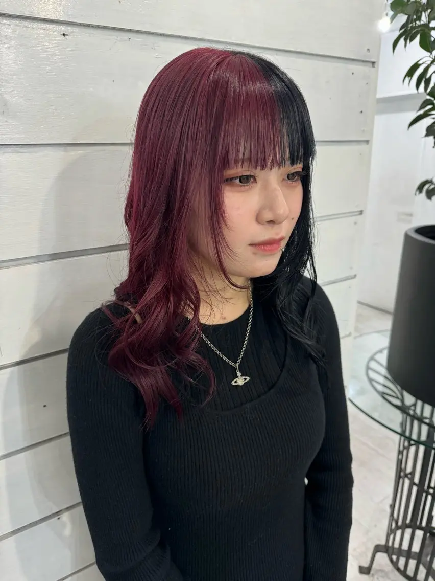 ロング カラー バレイヤージュ ミストバング ベージュカラー ブリーチ 抜きっぱなしブロンド 札幌ブリーチカラー/ ダブルカラー/ドイのヘアスタイル