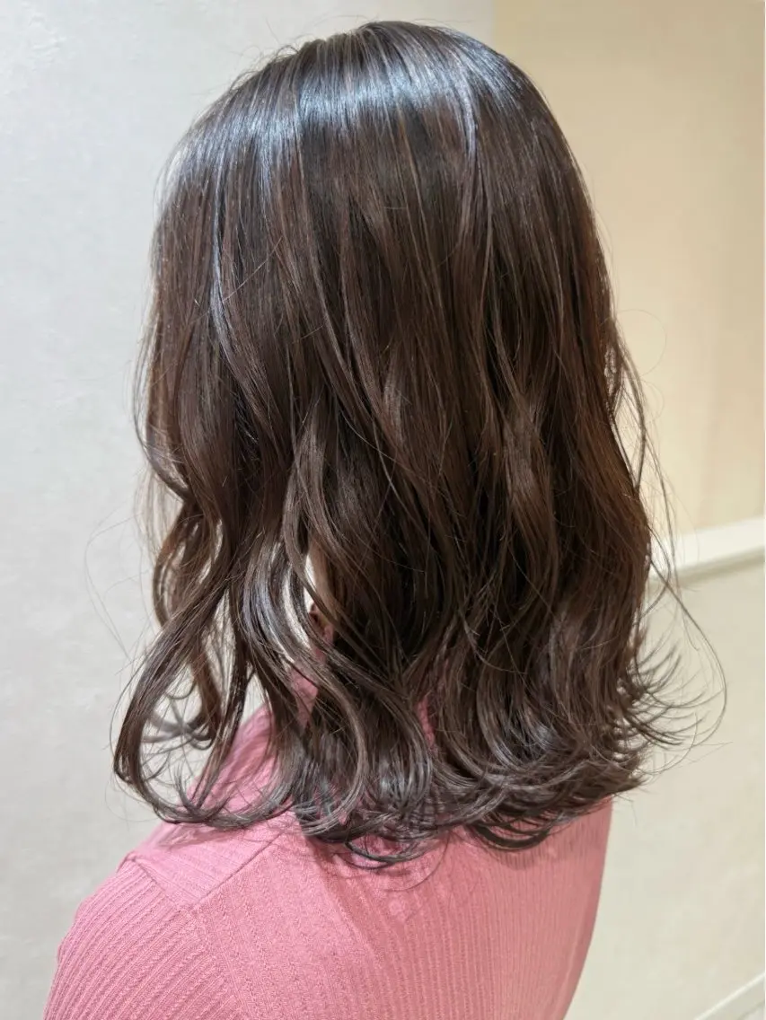 ロング カラー ブリーチ グレージュ ブリーチなしカラー カット ヘアカラー トリートメント 髪質改善縮毛矯正 💎TOMOのヘアスタイル