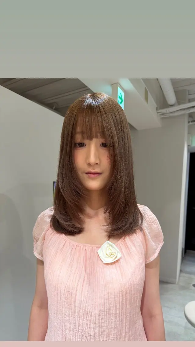 ミディアム カラー ブリーチ 透明感カラー ニュアンスパーマ /ボブパーマriseのヘアスタイル