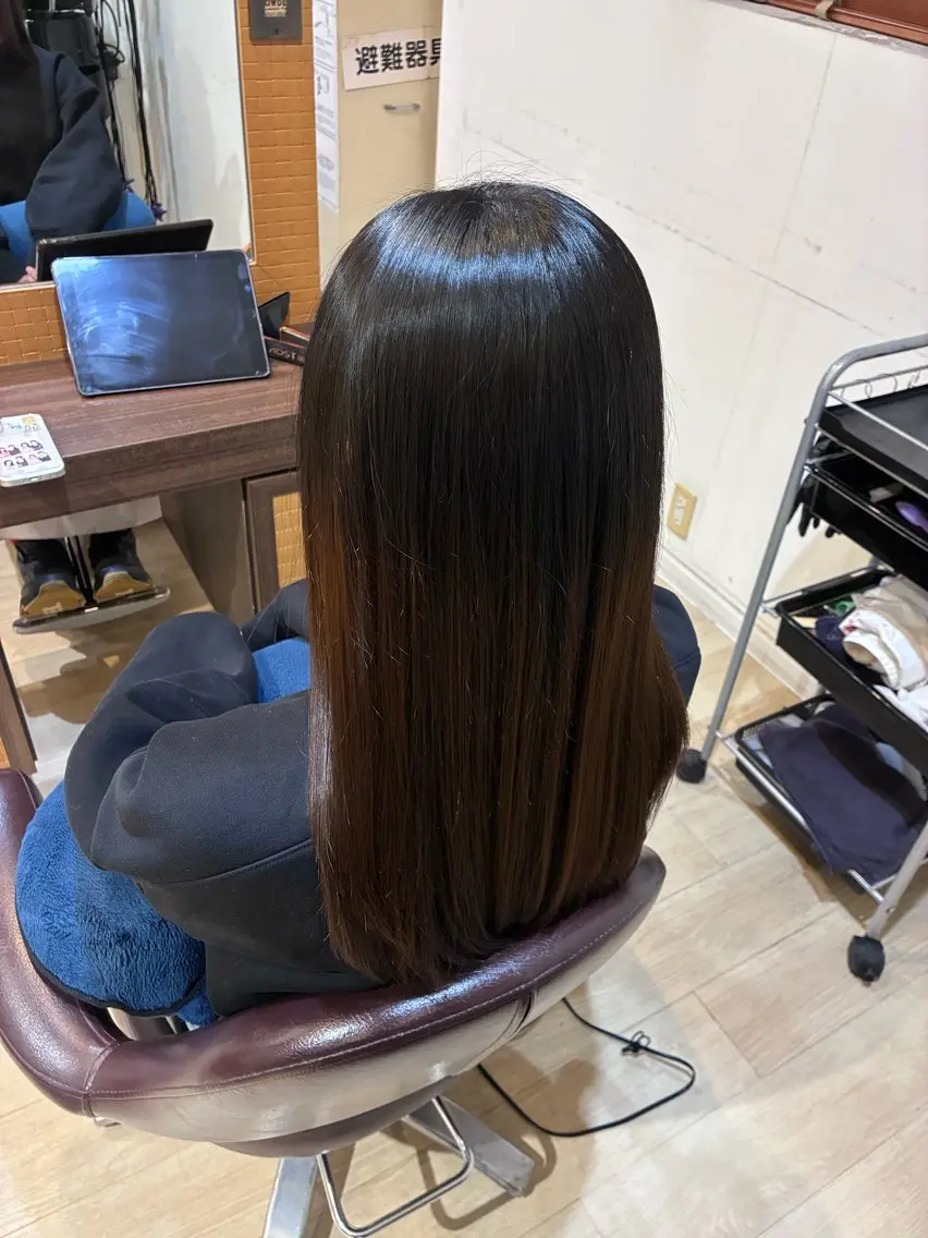 セミロング 縮毛矯正 トリートメント Orque kazuneのヘアスタイル