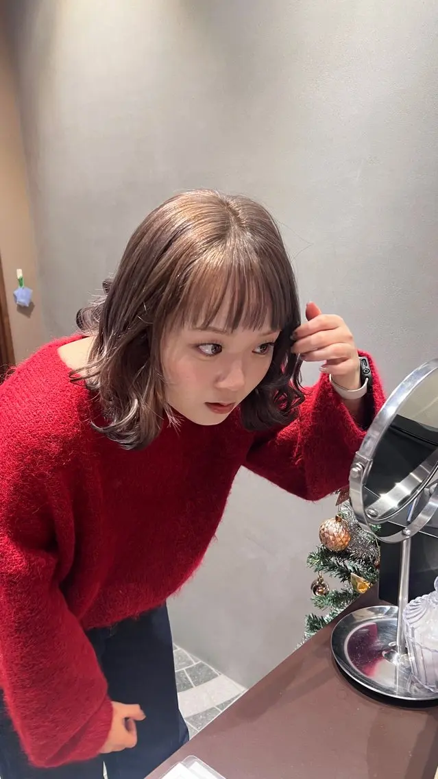 ミディアム ミディアムパーマ 小山 優香のヘアスタイル