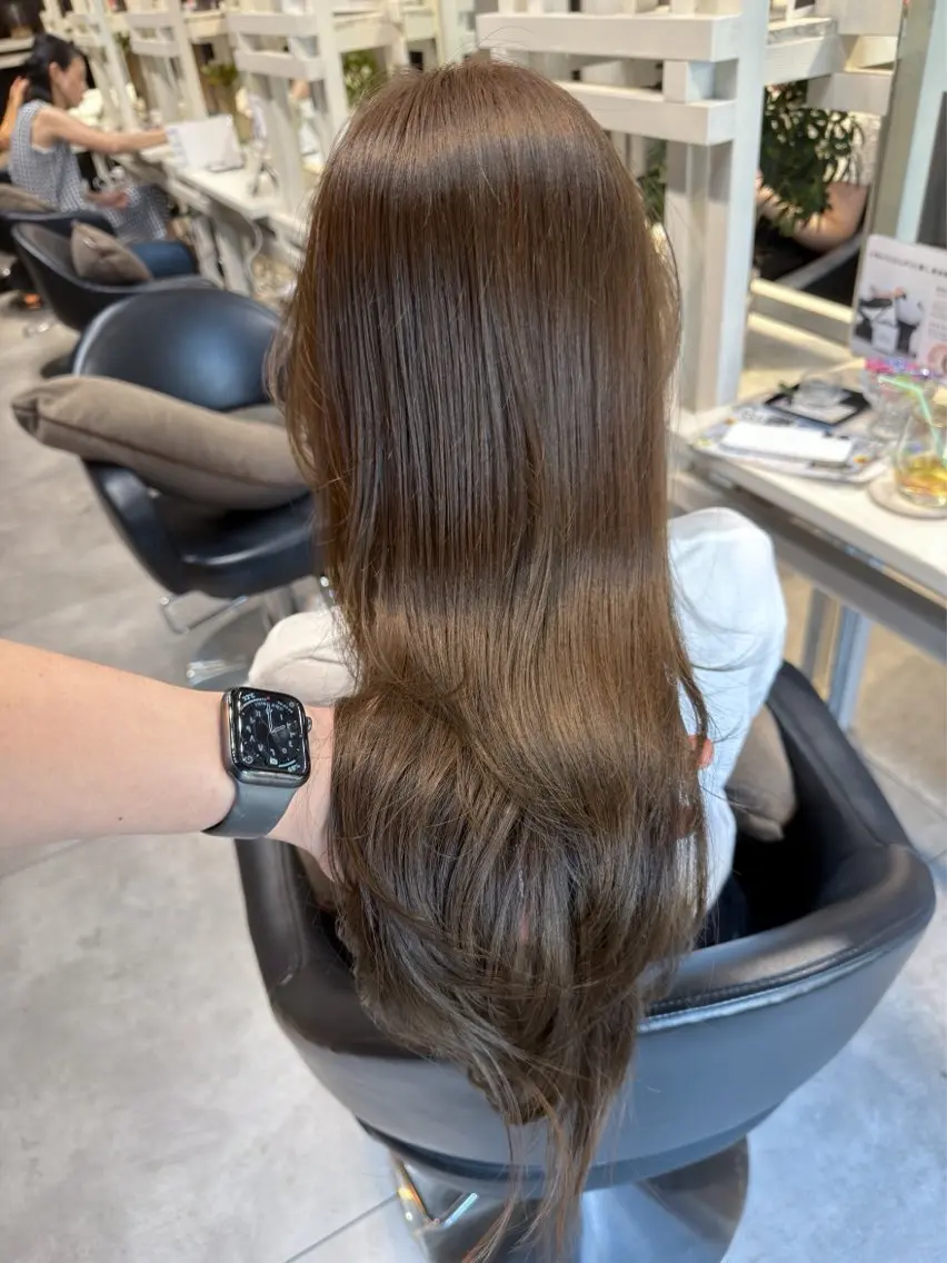 ロング カット ヘアカラー 恵比寿韓国レイヤー× 艶透明感カラー大場のヘアスタイル
