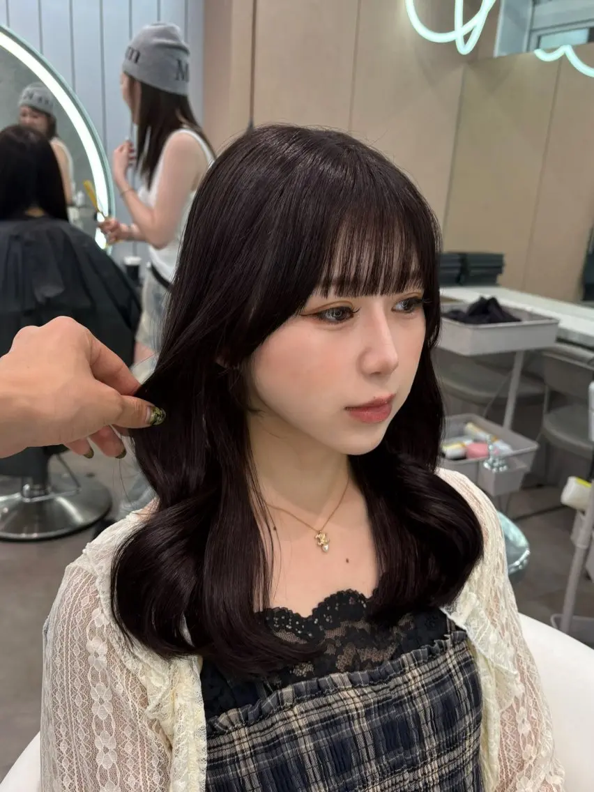 ロング ヘアアレンジ アッシュ ボブ くびれヘア 顔まわりレイヤー 顔周りカット カット トリートメント ヘアセット 大宮縮毛矯正🩵 レイヤー 佐藤和のヘアスタイル