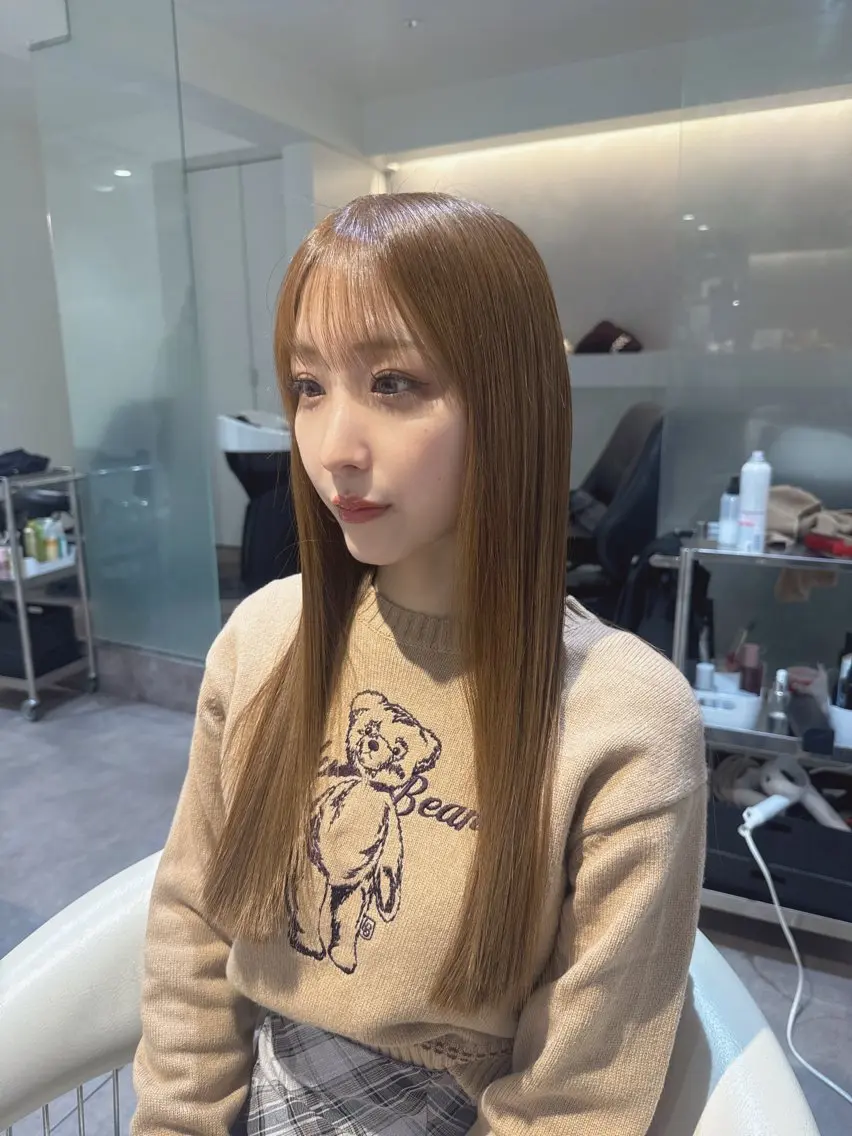 ロング カラー ベージュカラー ブリーチ ショコラベージュ 透明感カラー ブリーチなしカラー カット ヘアカラー トリートメント 💎透明感カラー特化 💎TAISEIのヘアスタイル