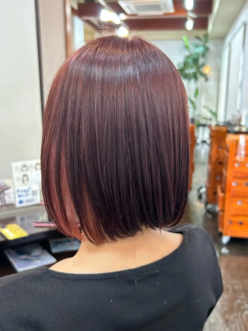 カラー カシス 坂本 瑞季 🤍 髪質改善のヘアスタイル