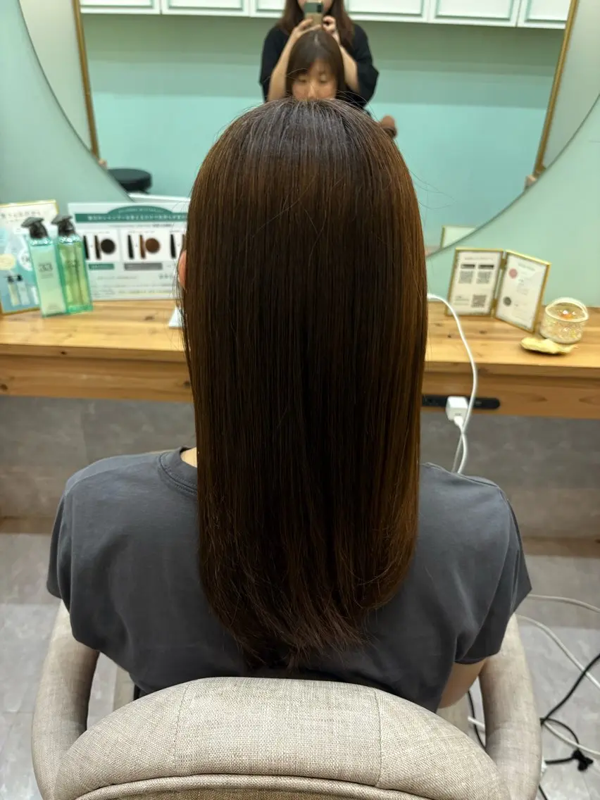 ロング 縮毛矯正 トリートメント カラーモデル🦕/ 彩羽🫧🪽のヘアスタイル