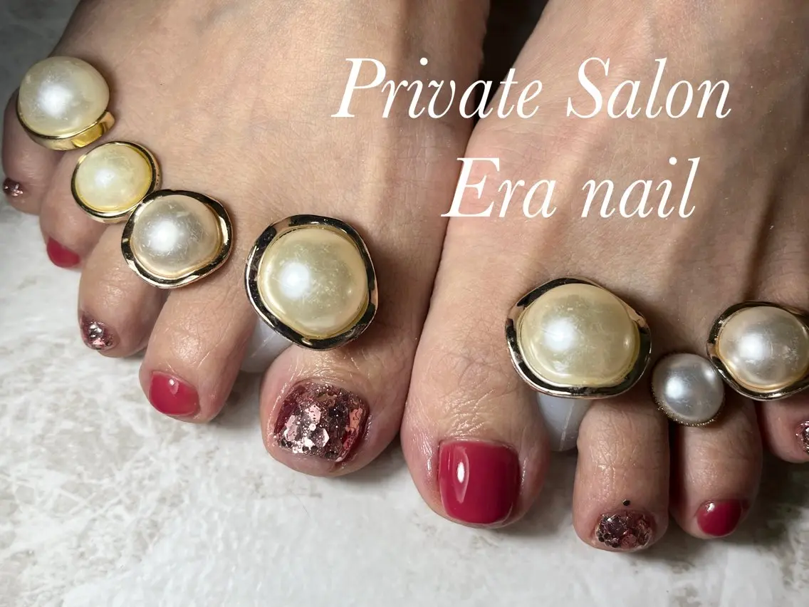 ネイル フットネイル ワンカラーネイル Era nailのネイルデザイン