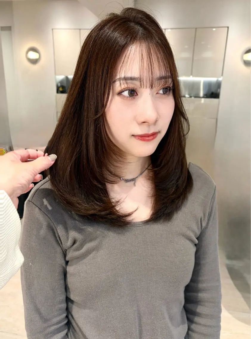 ミディアム カット 前髪・顔周りカット☆ あらいみゆのヘアスタイル