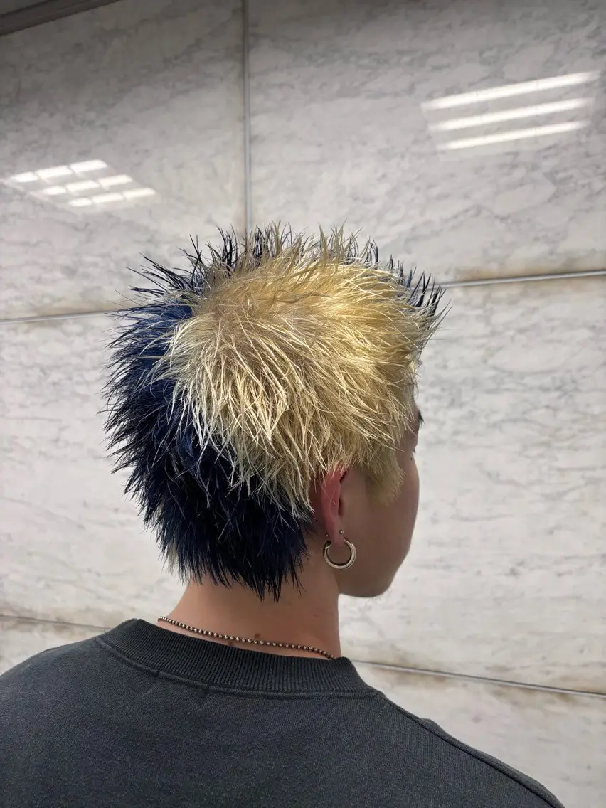 ショート カラー メンズ カット ヘアカラー フェザーパーマメンズ ツイスパ京都駅前のヘアスタイル