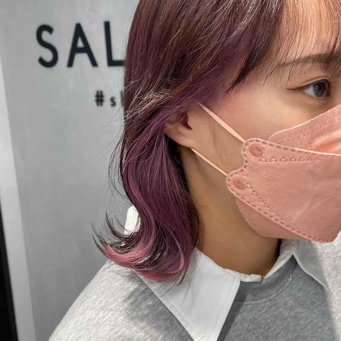 カラー ヘアカラー トリートメント ハイトーンイヤ リングカラー清水隆央のヘアスタイル