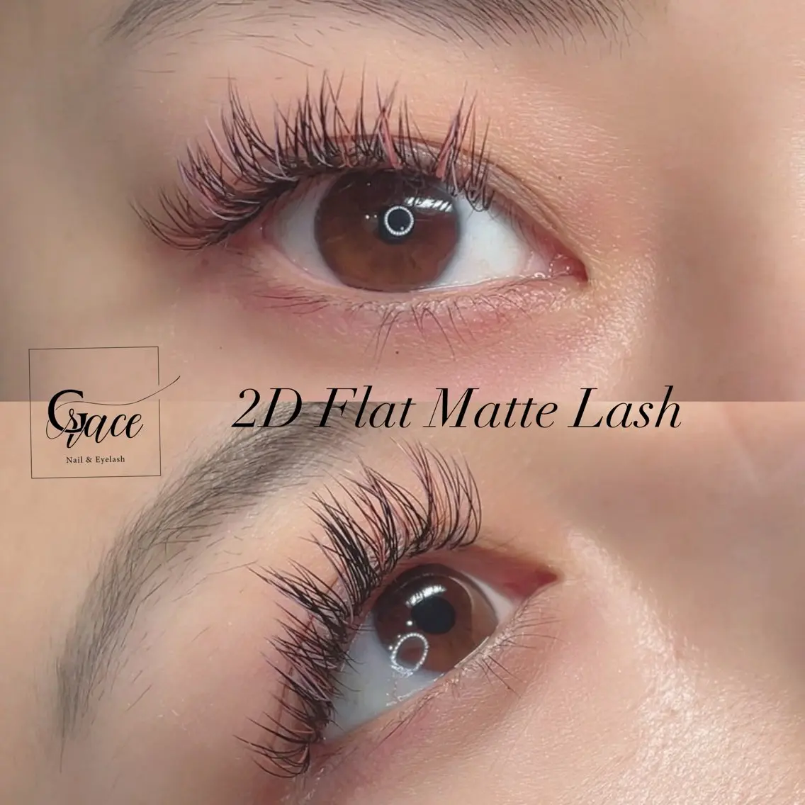 マツエク・マツパ フラットラッシュ Nail&Eye Graceのマツエク・マツパデザイン