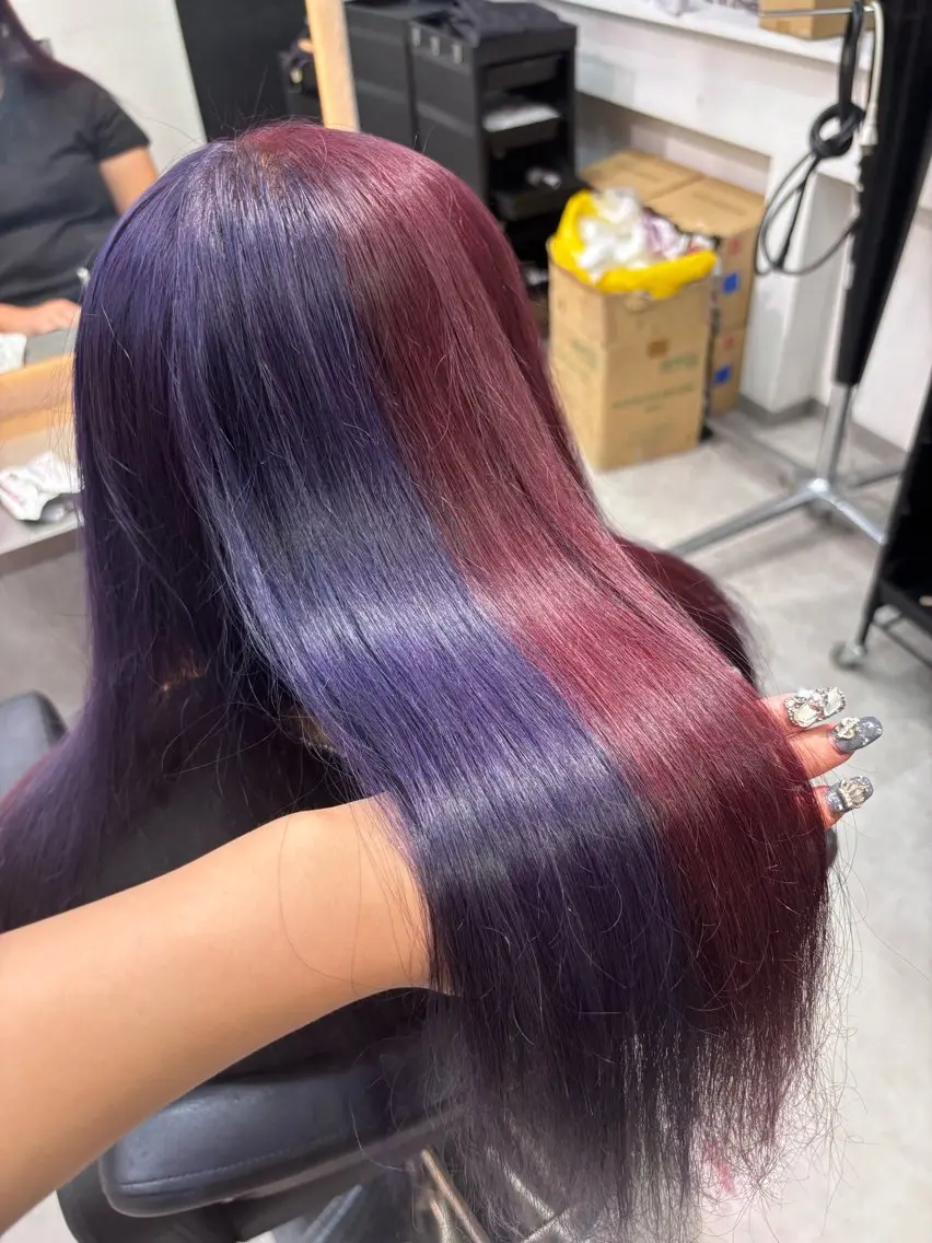 ロング ヘアカラー トリートメント 𝓛𝓪𝓹𝓲𝓼 𝓨̆̈𝓾𝓲のヘアスタイル