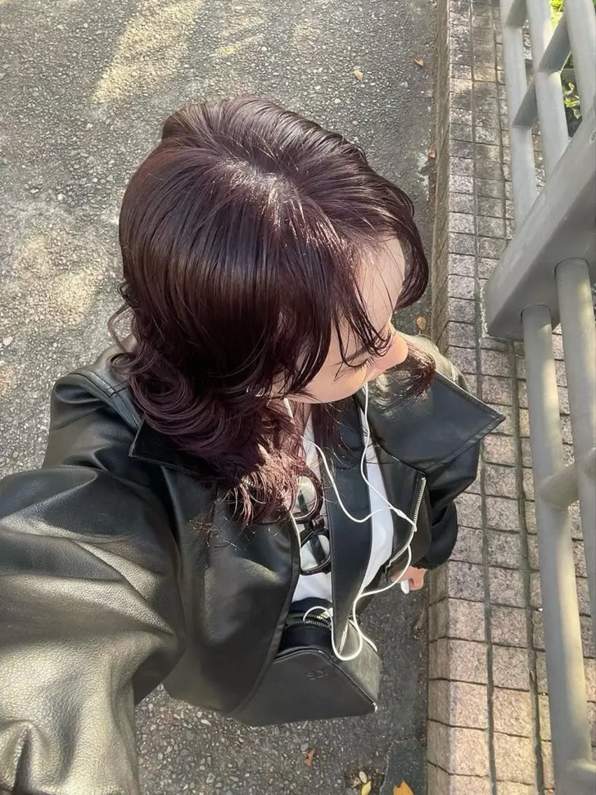 ミディアム カラー 顔まわりカット/艶髪 カラー✨けいとのヘアスタイル