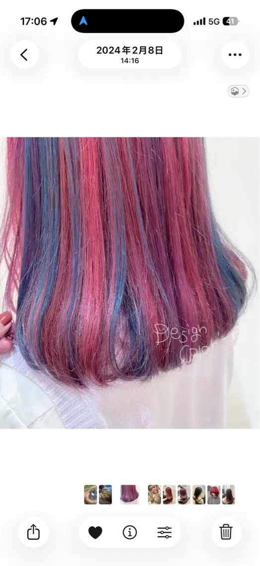 セミロング カラー 🌈透け感カラー RINA🌈のヘアスタイル