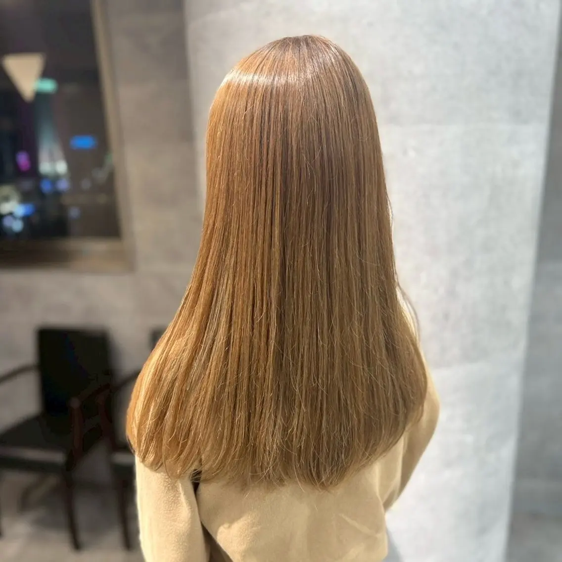 セミロング くびれヘア 顔周りカット 髪質改善 韓国風ヘア レイヤーカット カット ヘアカラー 縮毛矯正 トリートメント lana hair 新宿/髪質改善/韓国のヘアスタイル