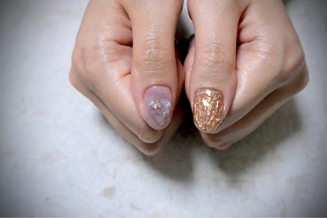 ネイル オーロラネイル カジュアル フラッシュネイル ジェルネイル ラメ(グリッター) ハンドネイル MH Nailのネイルデザイン