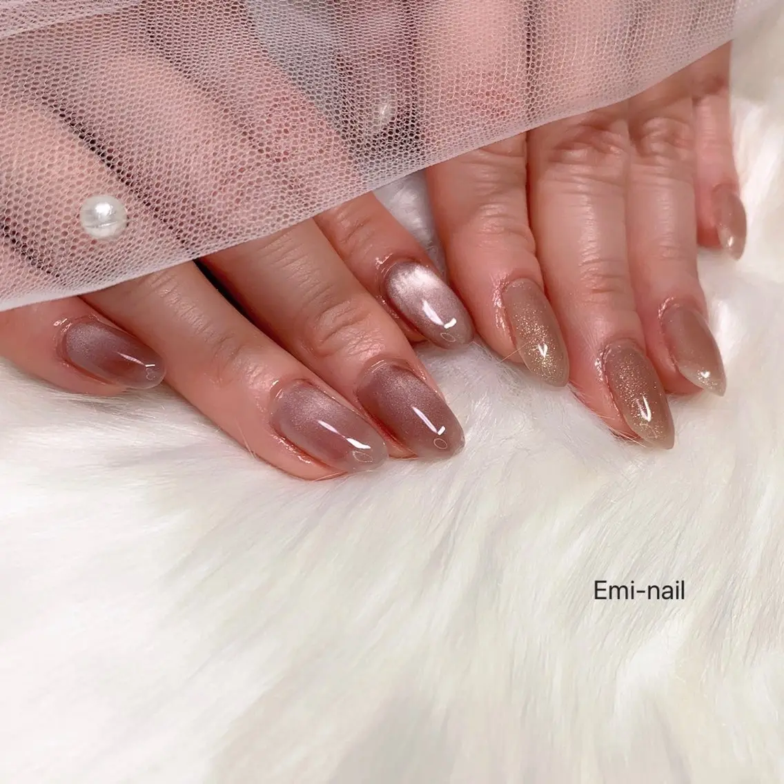 ネイル ジェルネイル マグネットネイル ワンカラーネイル ハンドネイル Emi-nail 江﨑のネイルデザイン