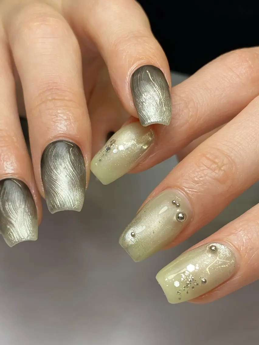 ネイル 成人式 フラッシュネイル フレンチネイル ジェルネイル 卒業式 ハンドネイル 草加ニュアンスネイル 🌚hersのネイルデザイン
