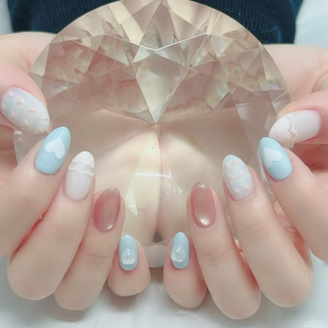 ネイル アニマル柄 アートネイル フレンチネイル ジェルネイル ガーリー ハンドネイル Cute Tips nailのネイルデザイン