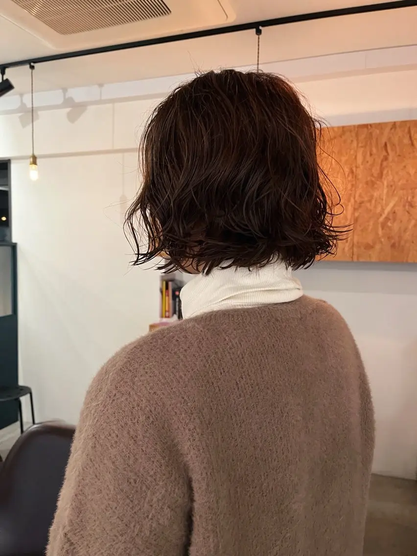 ショート パーマ 暖色/パーマ 🌼クニトウメイのヘアスタイル