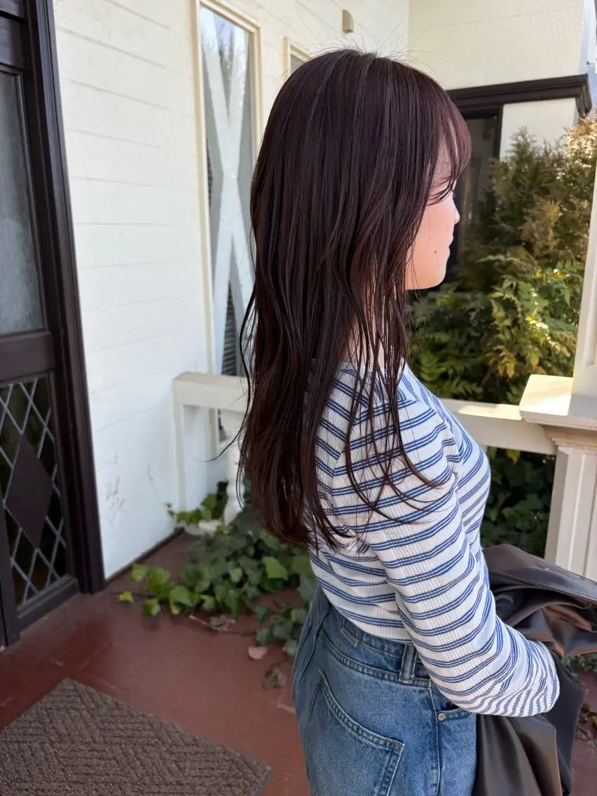 ロング カラー ヘアカラー トリートメント 江原 彩華のヘアスタイル