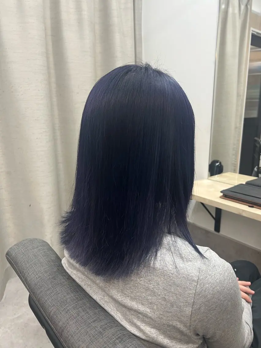 ミディアム カット ヘアカラー トリートメント TELA HAIR 店長 塩田のヘアスタイル