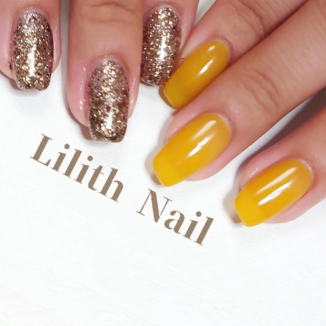 ネイル ワンカラーネイル スクエアネイル ハンドネイル Lilith Nailのネイルデザイン