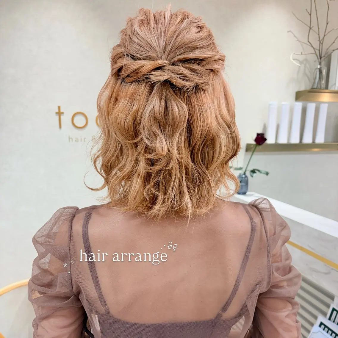 【LIVE・お呼ばれ・お出かけにオススメ🛍️】ハーフアップ限定𓂃🎀𓈒𓏸の写真