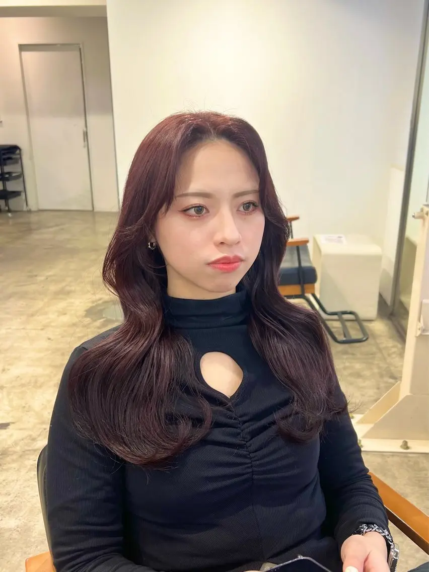 ロング カラー くびれヘア カット ヘアカラー トリートメント 【韓国風くびれヘア】 joule小木曽輝のヘアスタイル