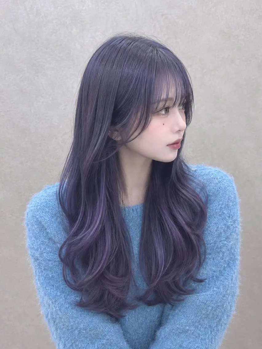 ロング カラー カット ヘアカラー トリートメント ヘッドスパ 鶴貝 幸哉のヘアスタイル