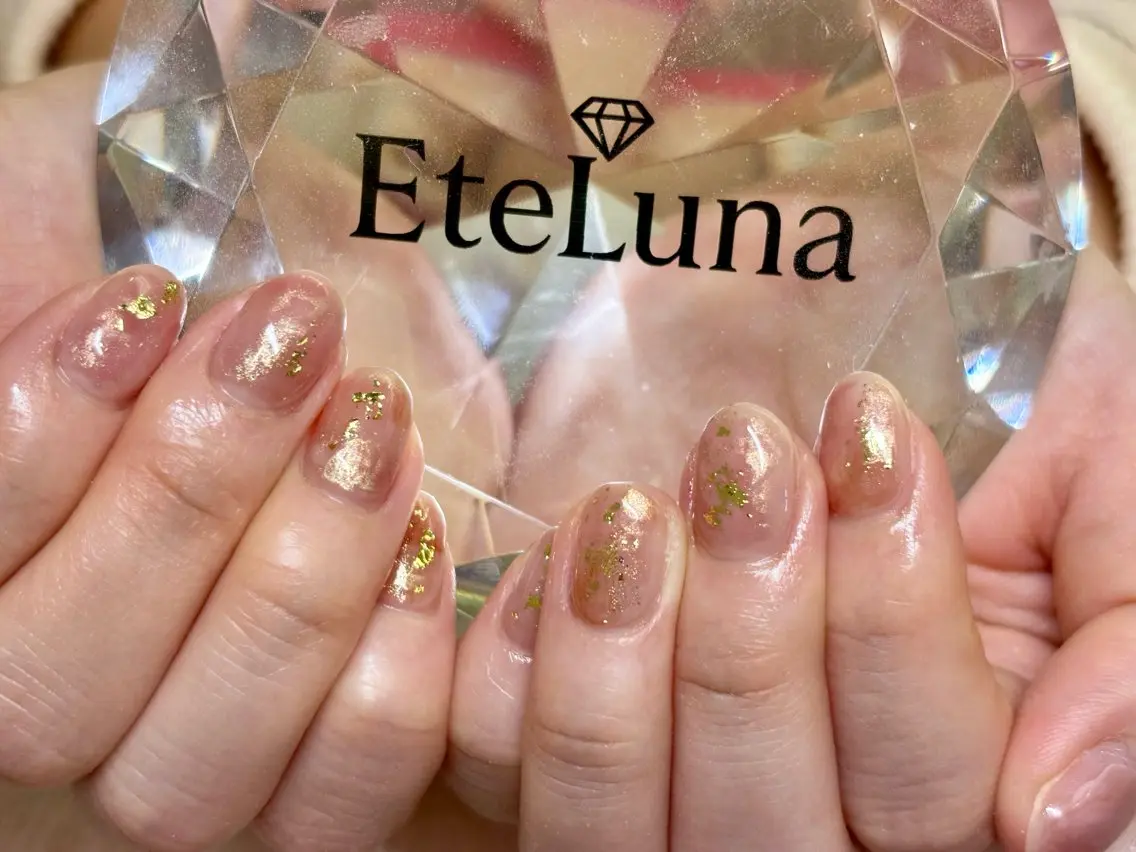 ネイル 持ち込み ニュアンスネイル ハンドネイル ハンドケア ETE LUNA NAILのネイルデザイン