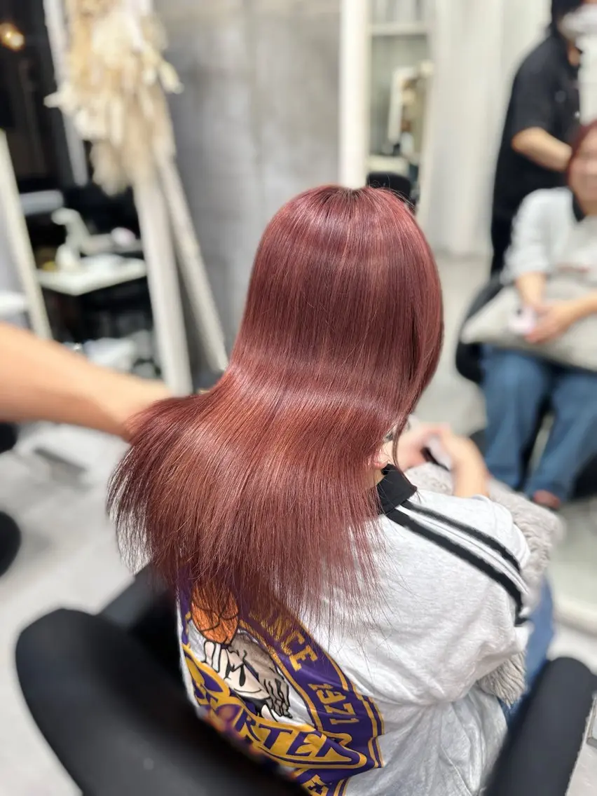 カラー オレンジ XELM高崎 🤍Kyokaのヘアスタイル