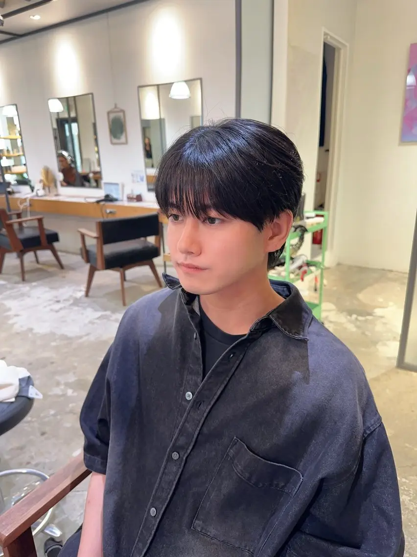 メンズ マッシュ シースルーマッシュ カット AIRI 🐈‍⬛のヘアスタイル