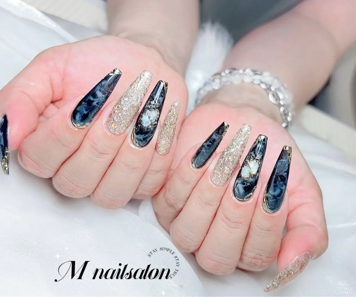 ネイル ハンドネイル M🌷nail 長さだし専門店のネイルデザイン